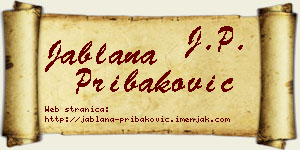 Jablana Pribaković vizit kartica